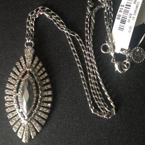 Jessica Simpson Silver Necklace (Art Deco)